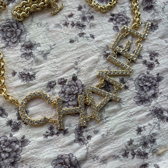 Chanel Metal Crystal Logo Chain Belt - Picture 3 of 8